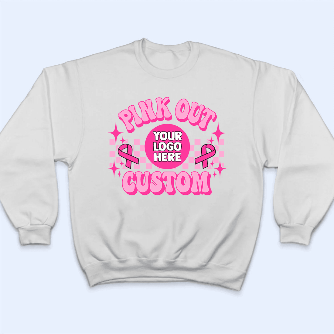 Custom Photo Pink Out Breast Cancer School Team Spirit t-shirt, alternate view 4