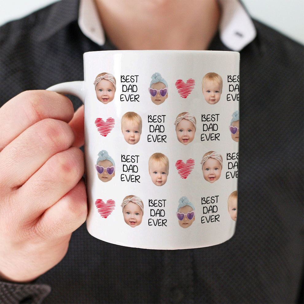 Personalized "Best Dad Ever" mug, main view
