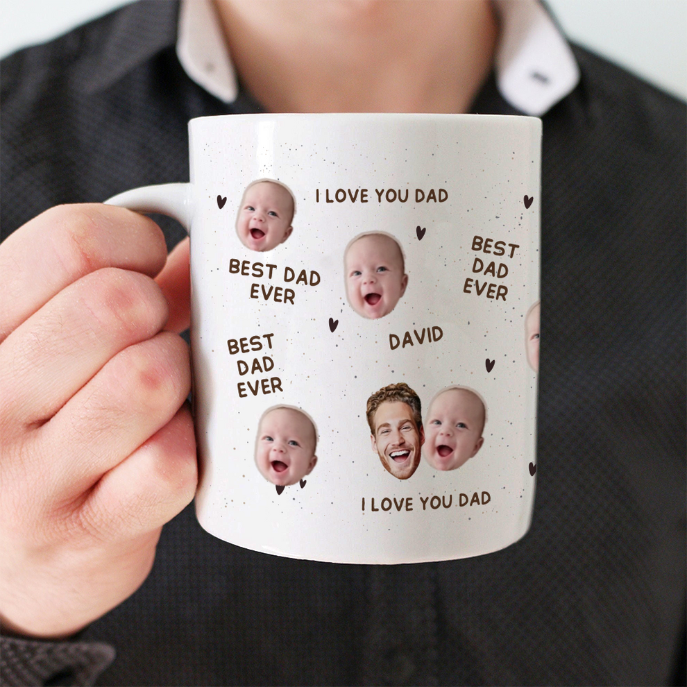 Custom Photo Best Dad Ever mug, main view