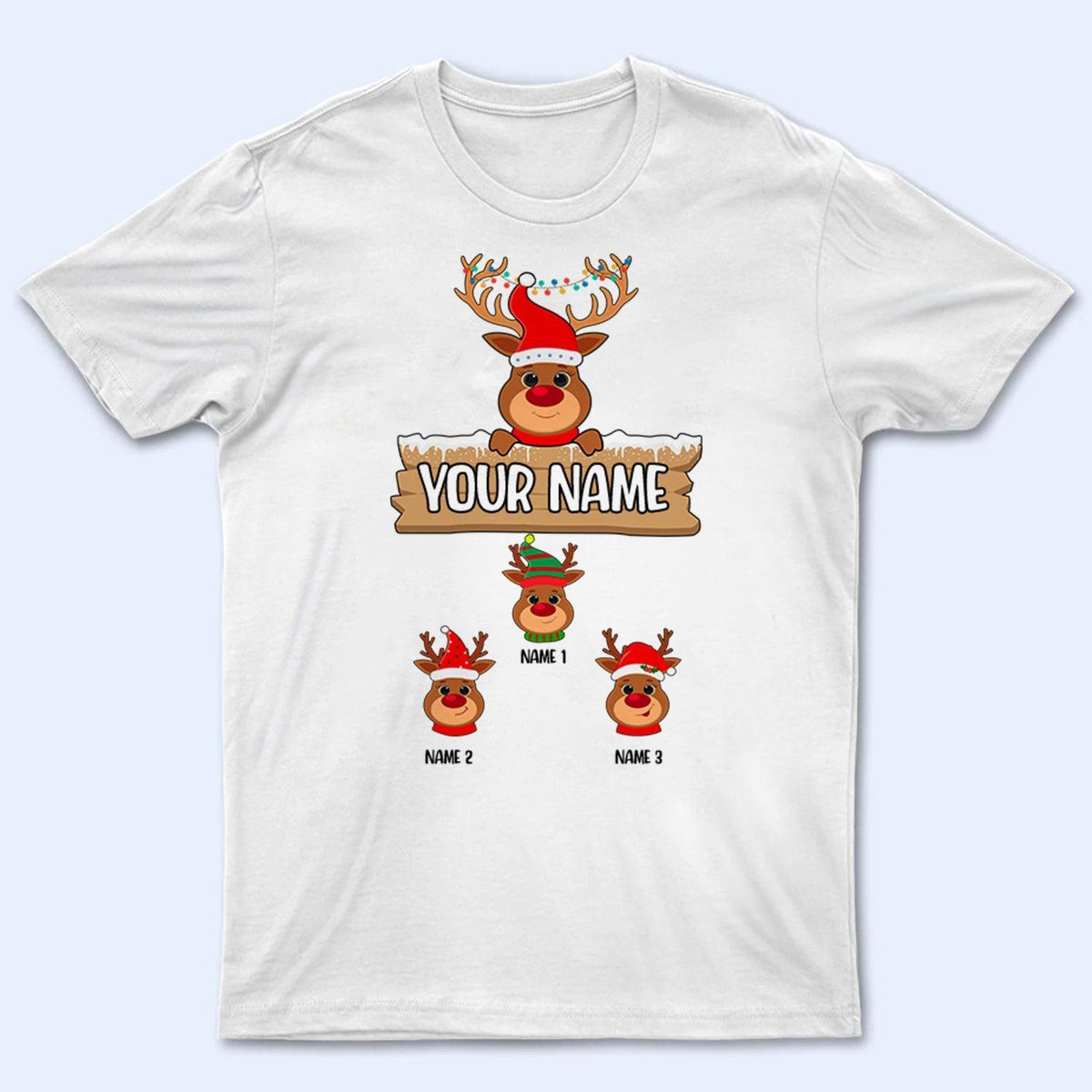 Reindeer Christmas Grandma - Personalized Custom T Shirt - Birthday, Loving, Funny Gift for Grandma/Nana/Mimi, Mom, Wife, Grandparent - Suzitee Store