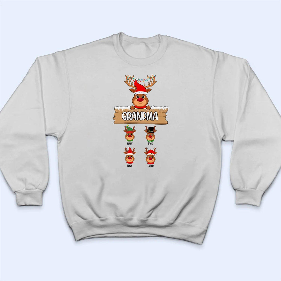 Reindeer Christmas Grandma - Personalized Custom T Shirt - Birthday, Loving, Funny Gift for Grandma/Nana/Mimi, Mom, Wife, Grandparent - Suzitee Store
