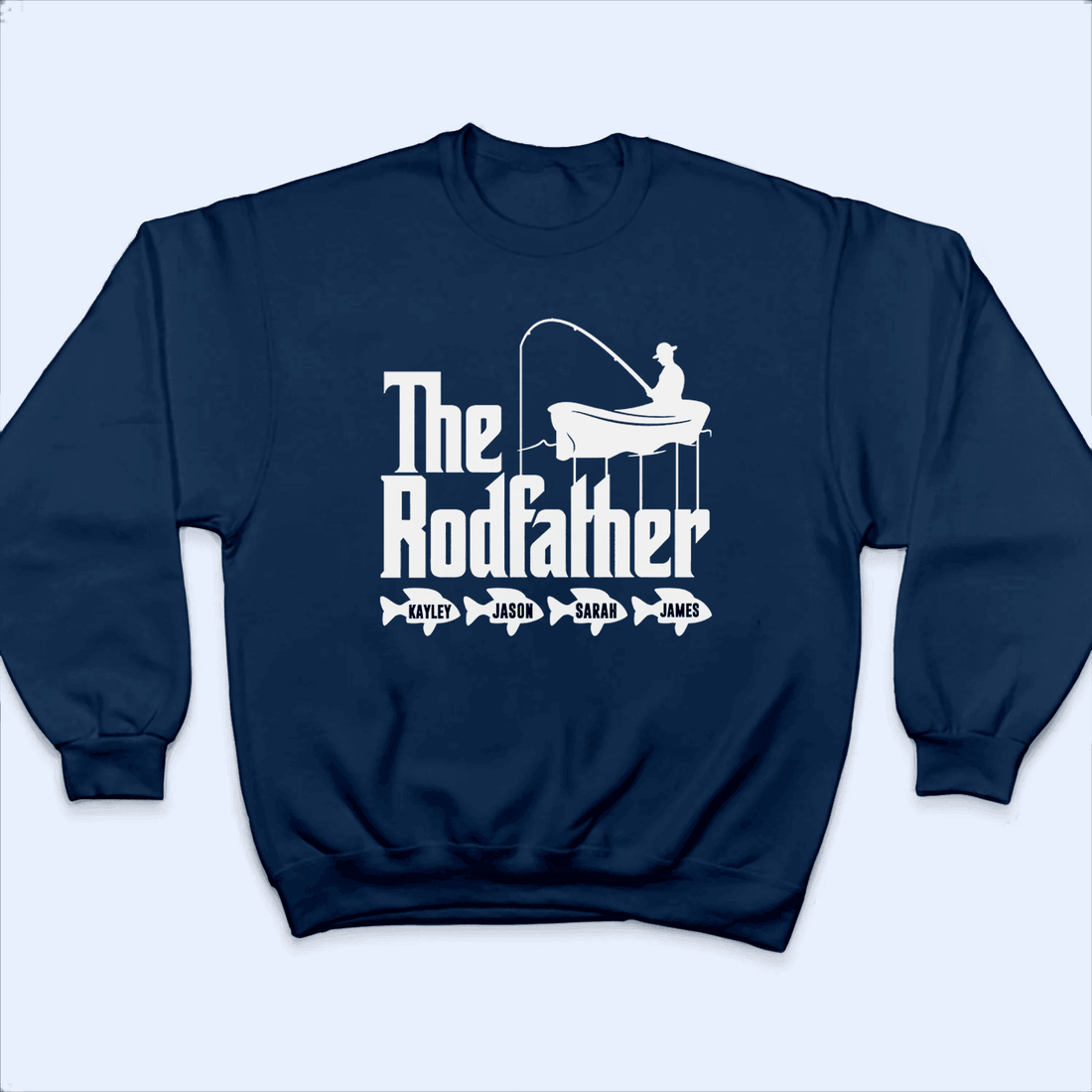 Personalized Rodfather Fishing Pun t-shirt, alternate view 2