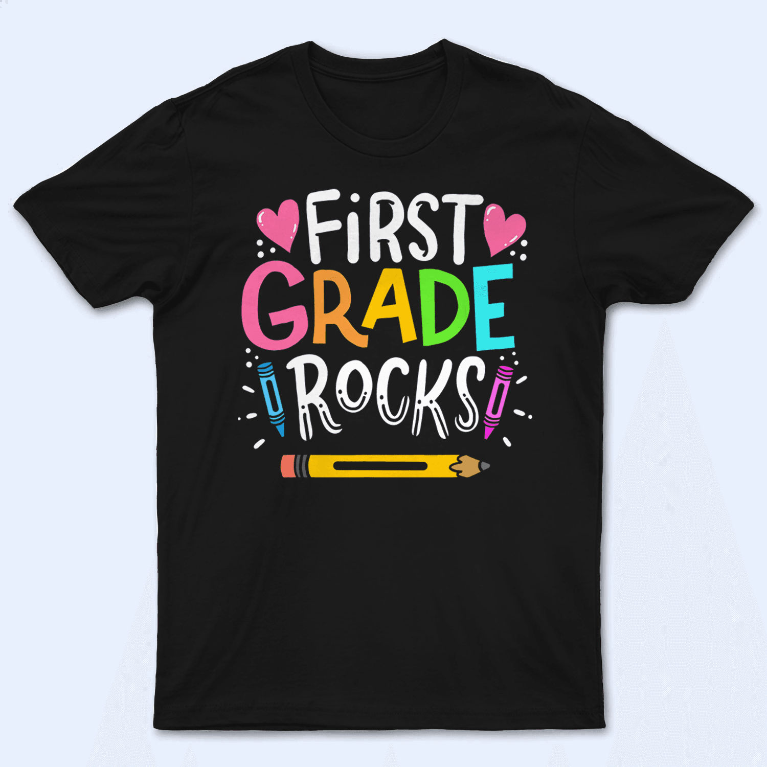 School Rocks! - Cute Personalized Custom T Shirt - Birthday, Loving, Funny Gift for Teacher, Kindergarten, Preschool, Pre K, Paraprofessional