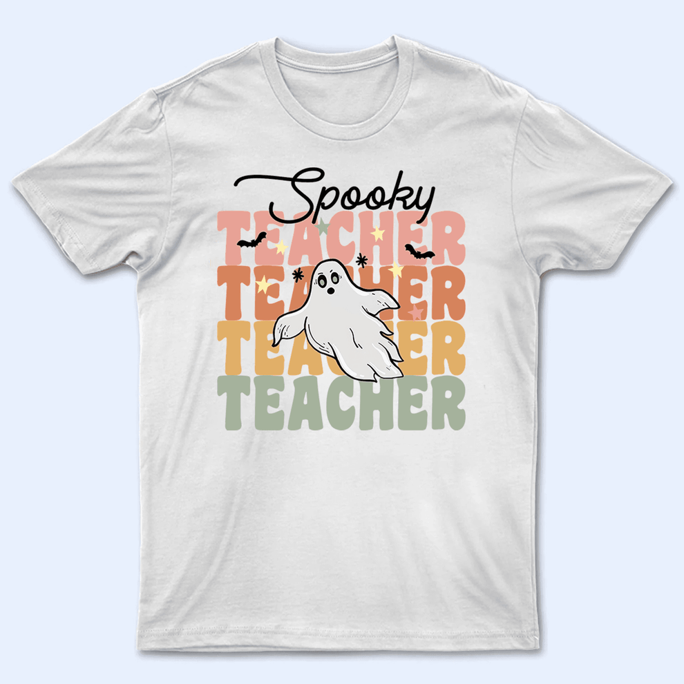 Personalized Spooky Teacher t-shirt, main view