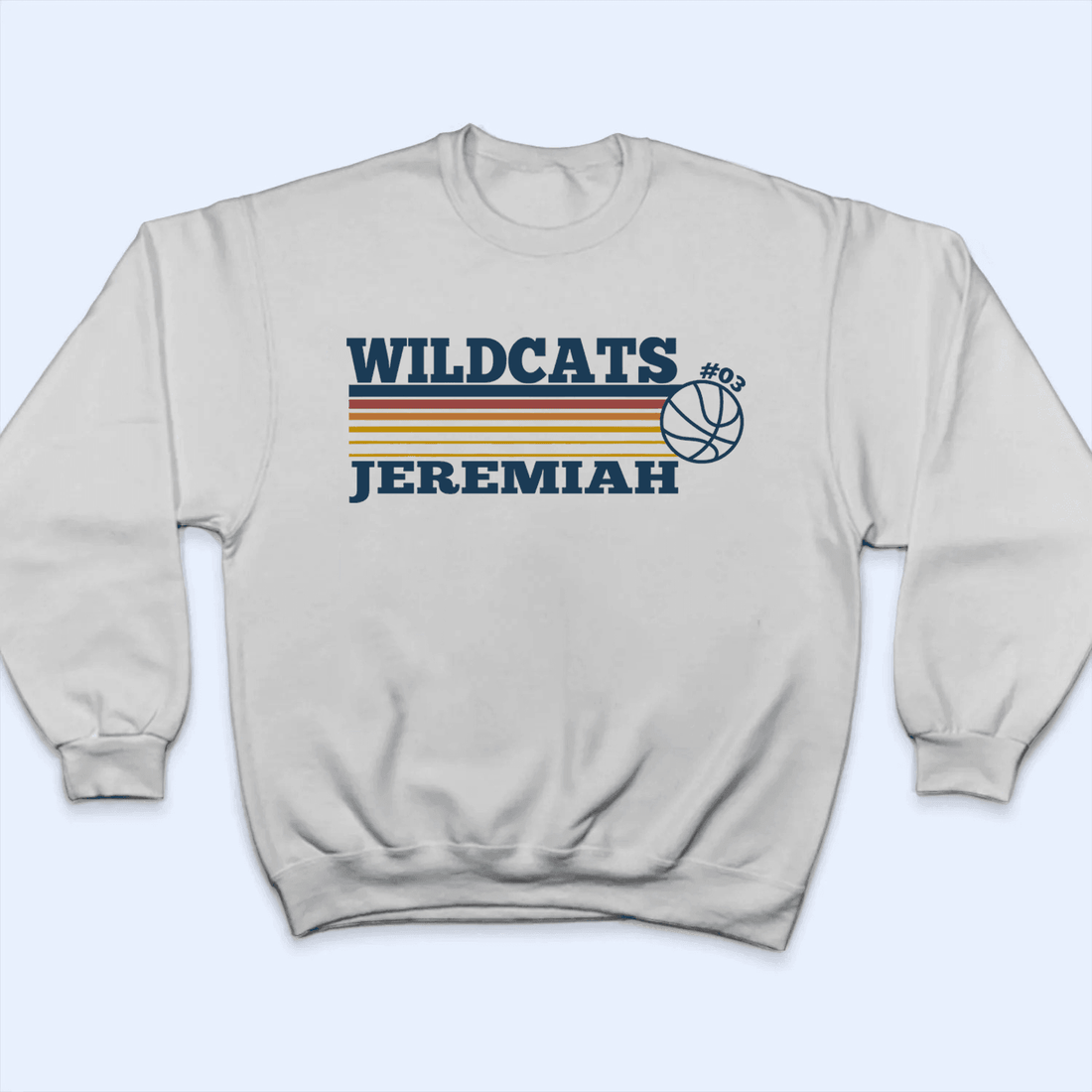 Personalized Striped Sporty Mascot t-shirt, alternate view 4
