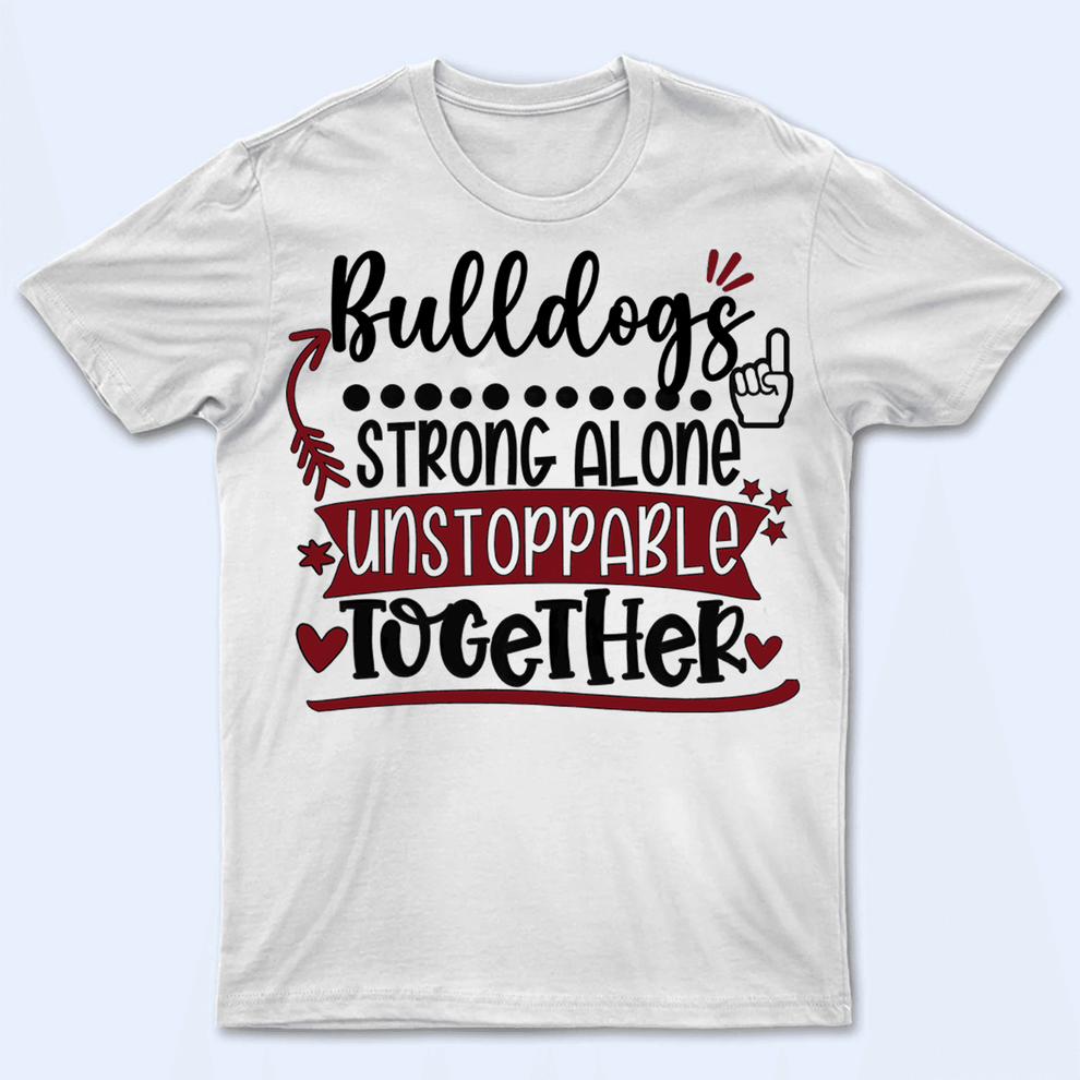 Personalized Strong Alone Unstoppable Together Mascot t-shirt, main view