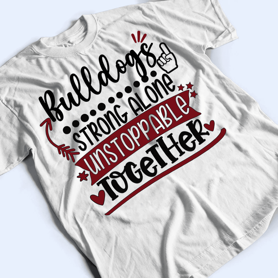 Personalized Strong Alone Unstoppable Together Mascot t-shirt, alternate view 3
