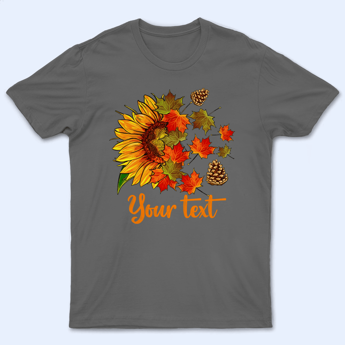 Sunflower Fall - Personalized Custom T Shirt - Halloween, Loving, Funny Gift for Grandma/Nana/Mimi, Mom, Wife, Grandparent - Suzitee Store