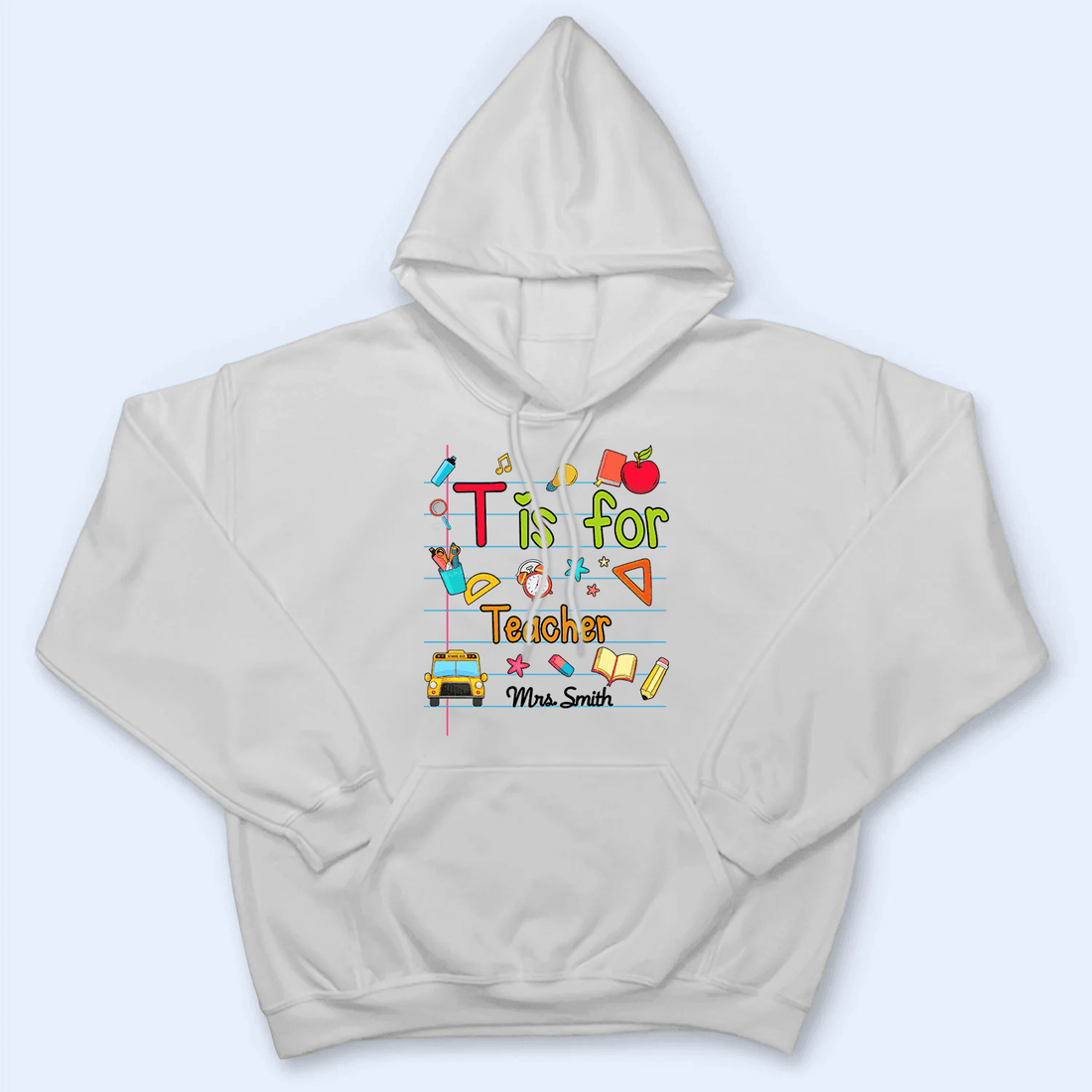 Personalized T Is For Teacher Name t-shirt, alternate view 5