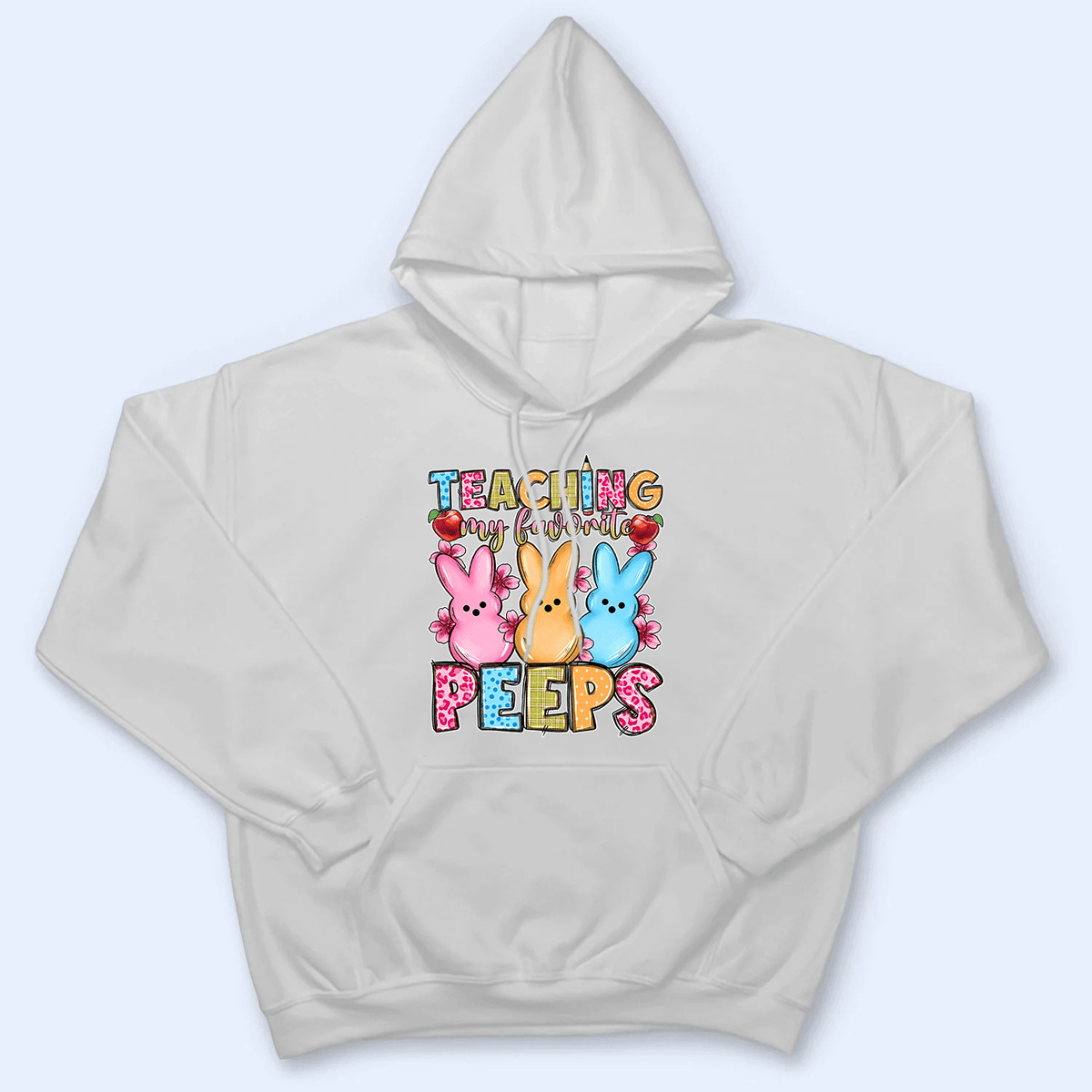 Teaching My Favorite Peeps - Personalized Custom T Shirt - Birthday, Loving, Funny Gift for Teacher, Kindergarten, Preschool, Pre K, Paraprofessional - Suzitee Store