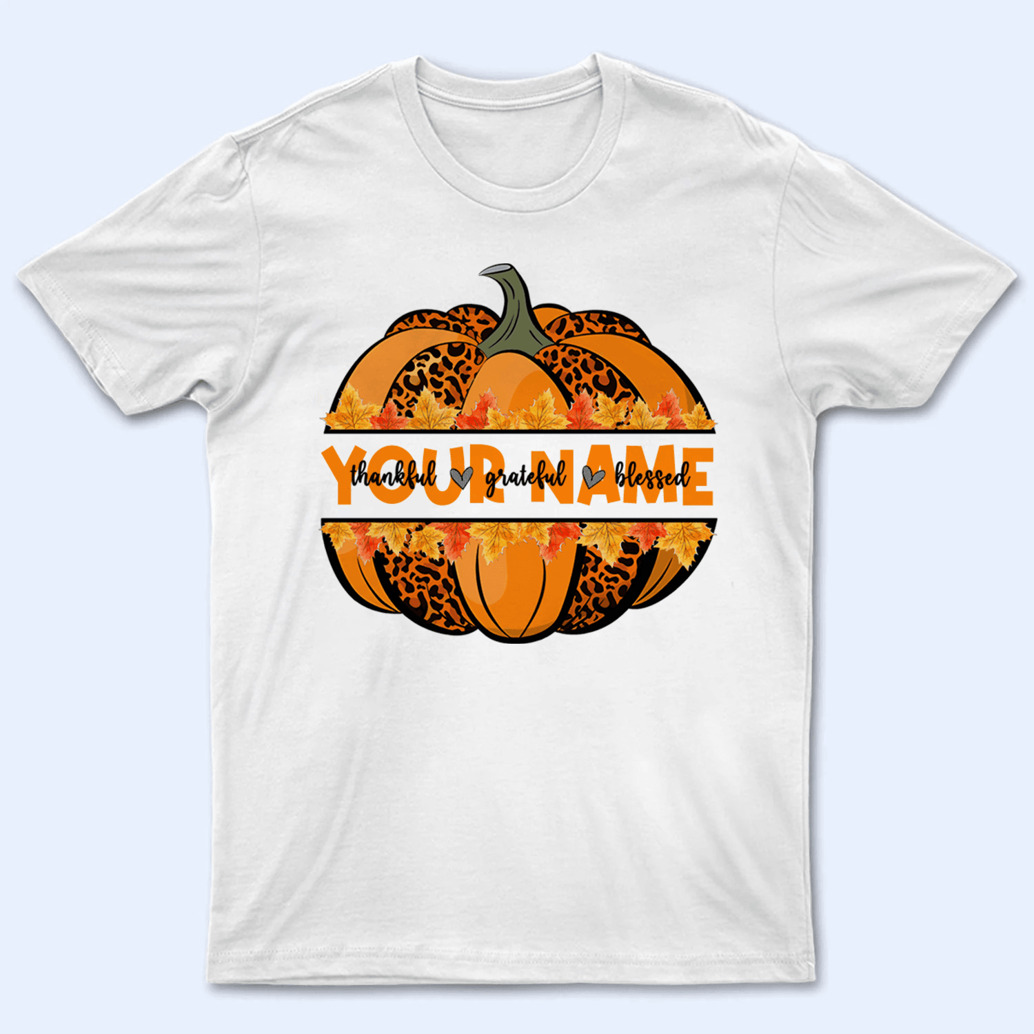 Thankful Grateful Blessed - Personalized Custom T Shirt - Gift for Grandma/Nana/Mimi, Mom, Wife, Grandparent - Suzitee Store