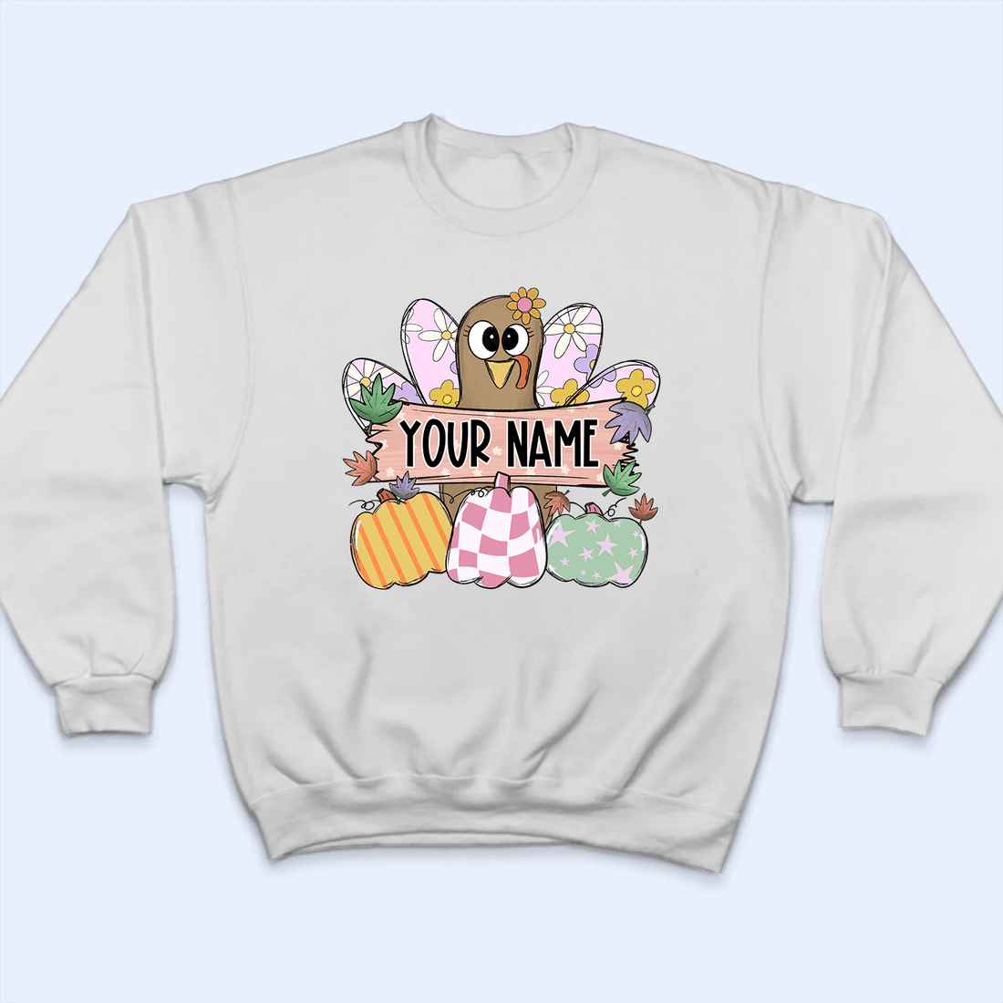 Personalized Thanksgiving Fall Turkey t-shirt, alternate view 4