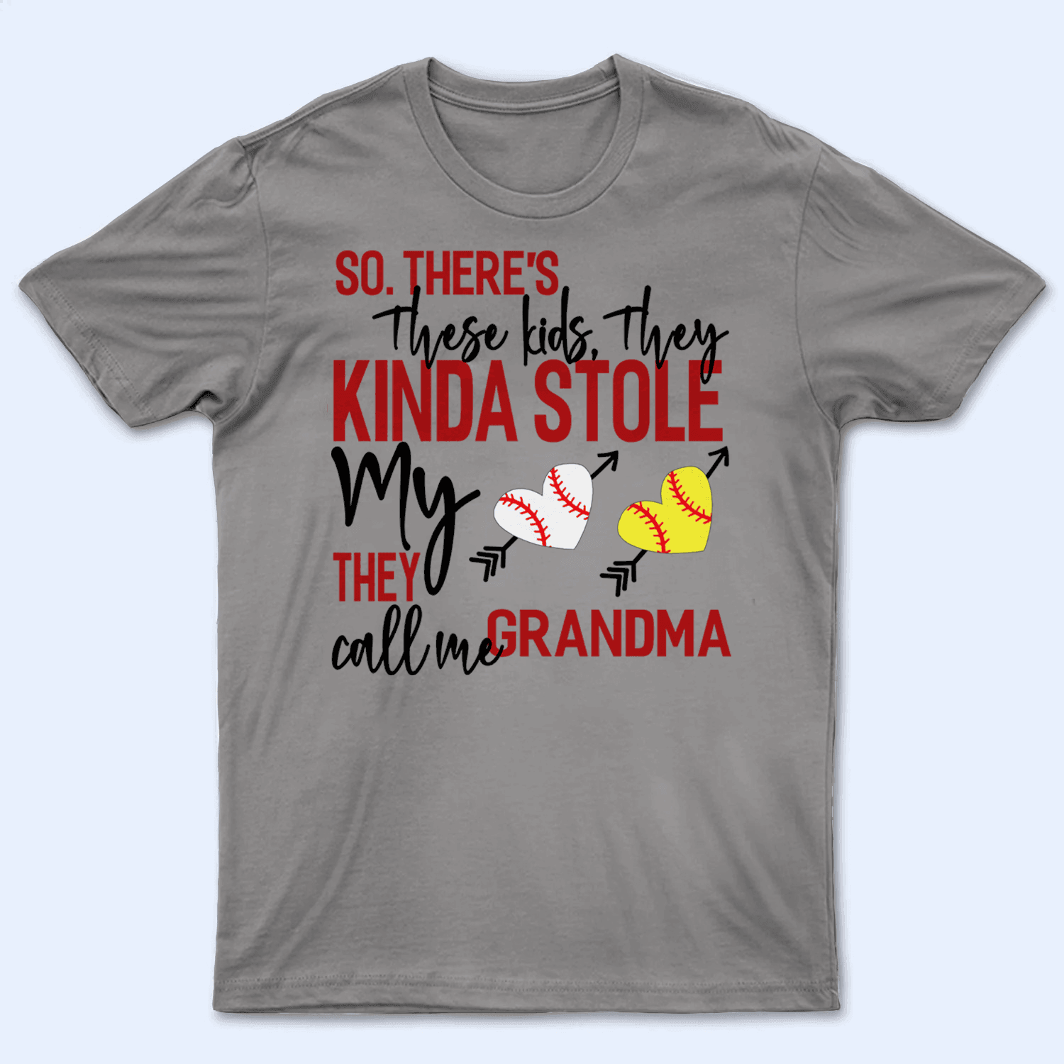These Kids Kinda Stole My Heart - Personalized Custom T Shirt - Gift for Grandma/Nana/Mimi, Mom, Wife, Grandparent - Suzitee Store