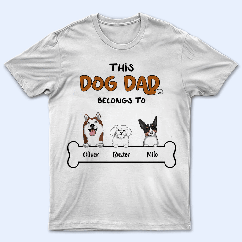 Personalized This Dog Dad belongs to t-shirt, main view