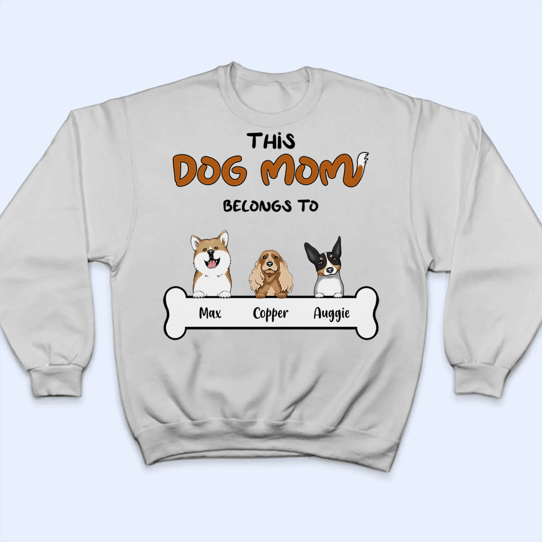 Personalized This Dog Mom belongs to t-shirt, alternate view 2