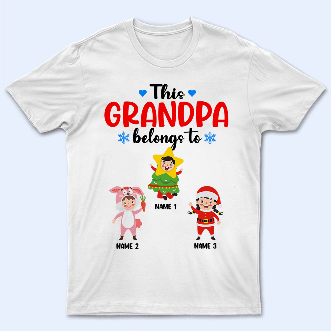 This Grandma Belongs To Grandkids - Christmas - Personalized Custom T Shirt - Birthday, Loving, Funny Gift for Grandma/Nana/Mimi, Mom, Wife, Grandparent - Suzitee Store