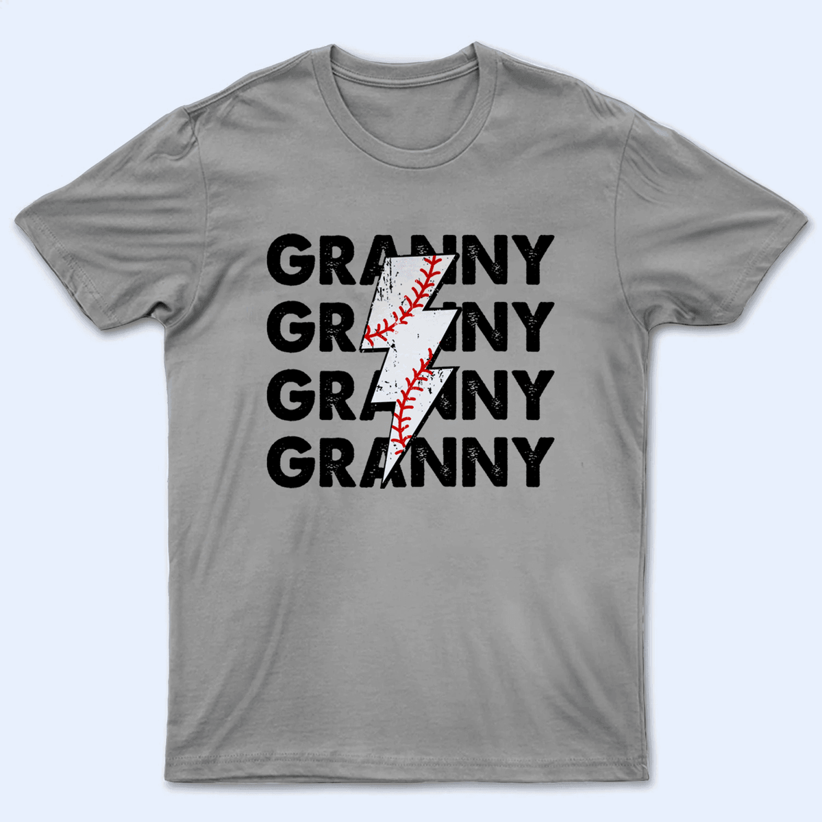 Vintage Distressed Thunder Sports Design - Baseball/ Softball/Football Personalized Custom T Shirt - Birthday, Loving, Funny Gift for Grandma/Nana/Mimi, Mom, Wife, Grandparent - Suzitee Store