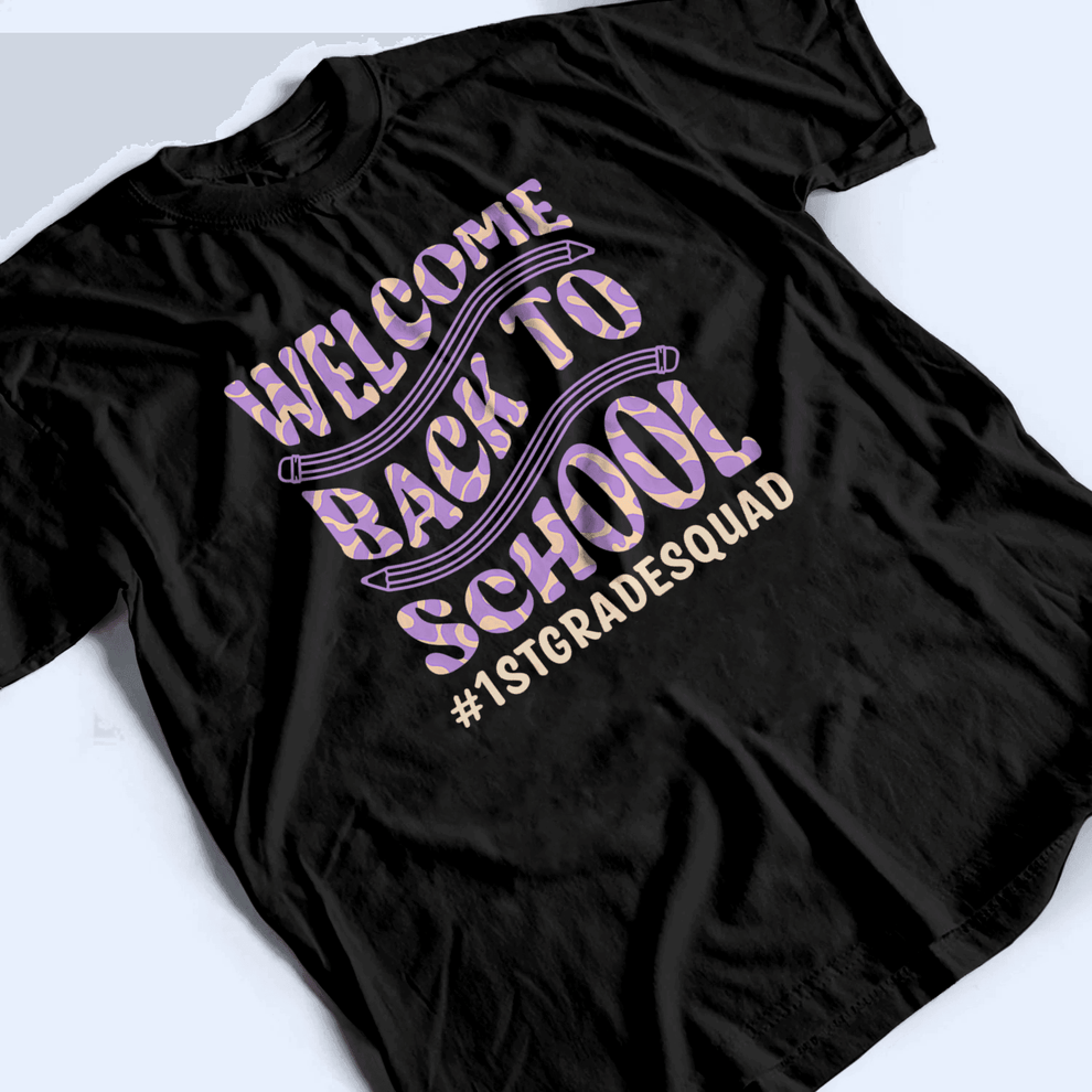 Personalized Welcome Back To School t-shirt, main view