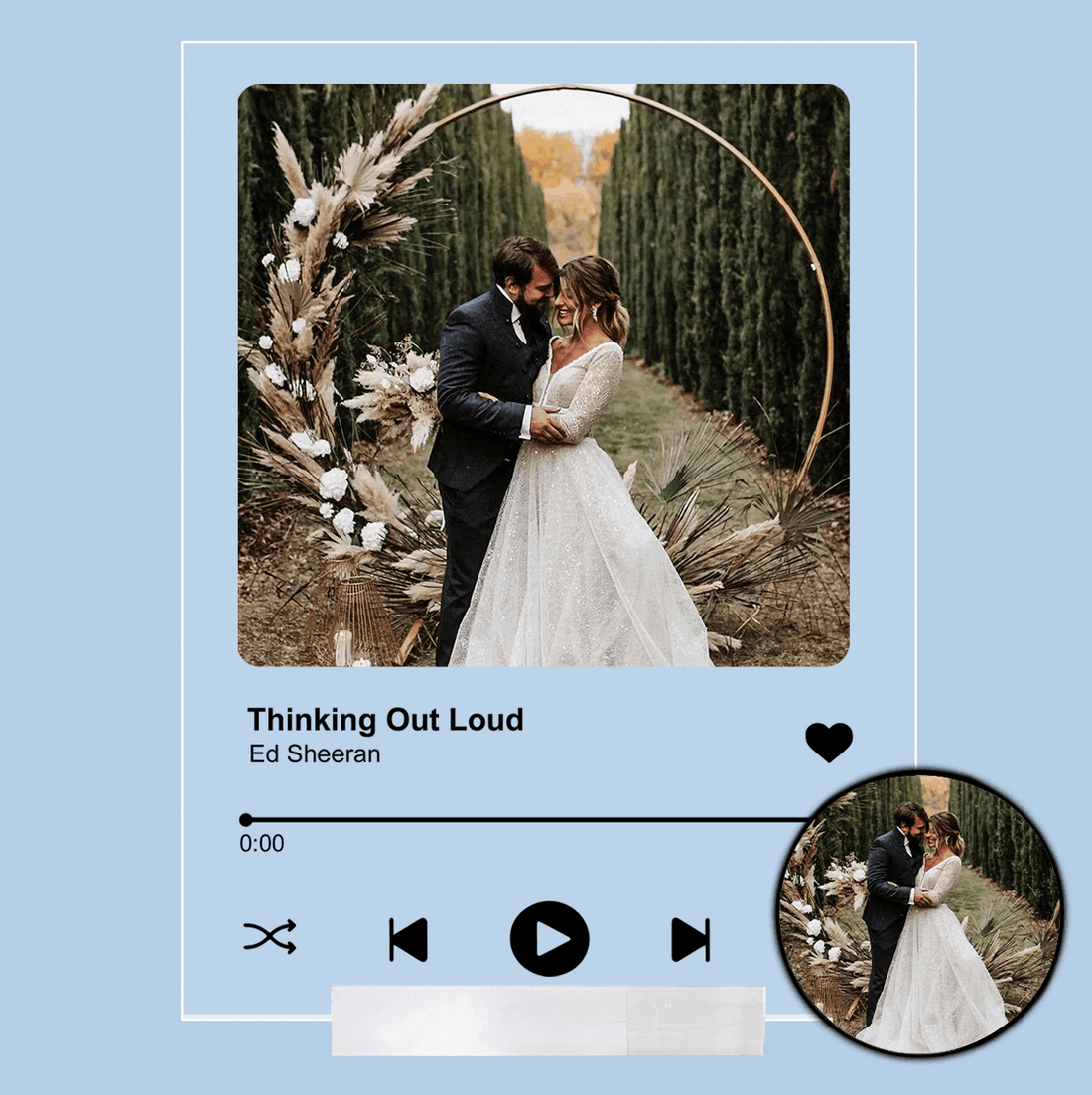Custom Photo Your Favorite Song and Music personalized acrylic plaque, alternate view 2