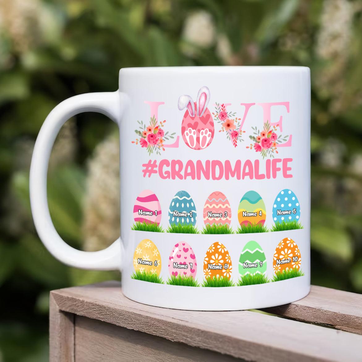 Personalized Love Grandma Easter Mug - Gift for Grandma/Nana/Mimi, Mom, Wife, Grandparent - Suzitee Store