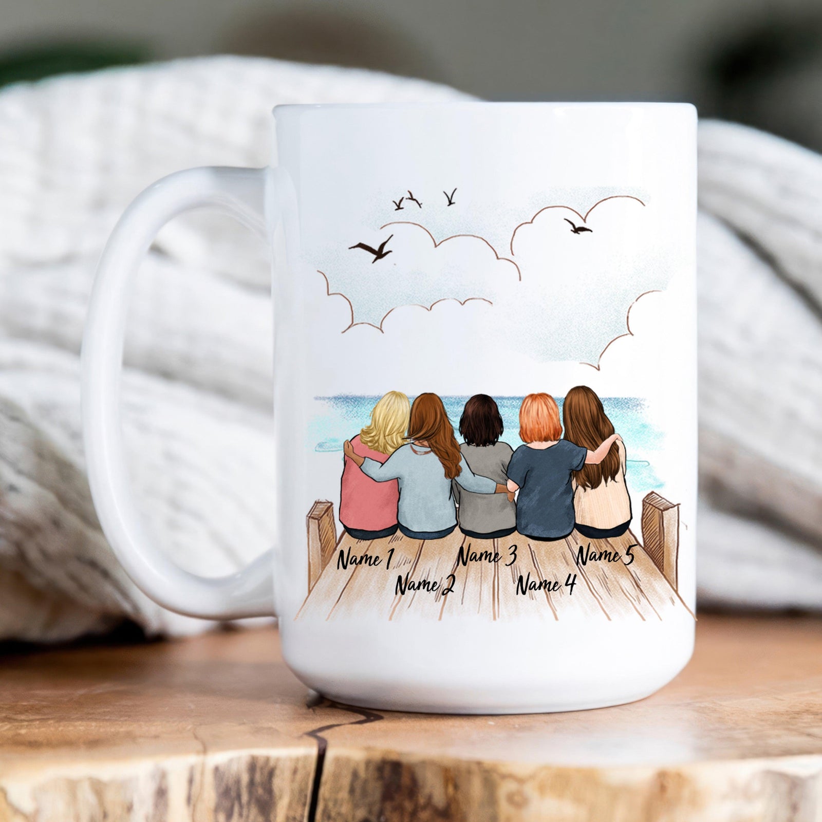 Personalized Best Friend Birthday Gifts - Personalized Custom 11oz Mug - Birthday, Loving, Funny Gift for Grandma/Nana/Mimi, Mom/Dad, Aunt, Wife/Husband, Grandparent - Suzitee Store