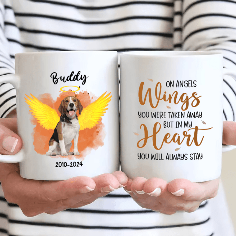 Custom Photo In My Heart You'll Always Stay - Personalized Gift for Dog/Cat Lovers, Pet Lovers, Dog Mom, Cat Mom, Dog Dad, Cat Dad
