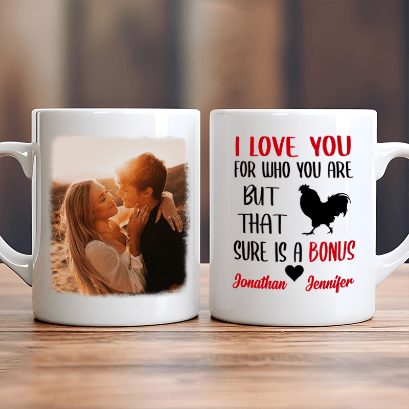 I Love You For Who You Are - Upload Image, Gift For Couples - Personalized Custom Gift For Couples, Valentine, Anniversary, Husband Wife, Girlfriend, Boyfriend, Her/Him - Suzitee Store