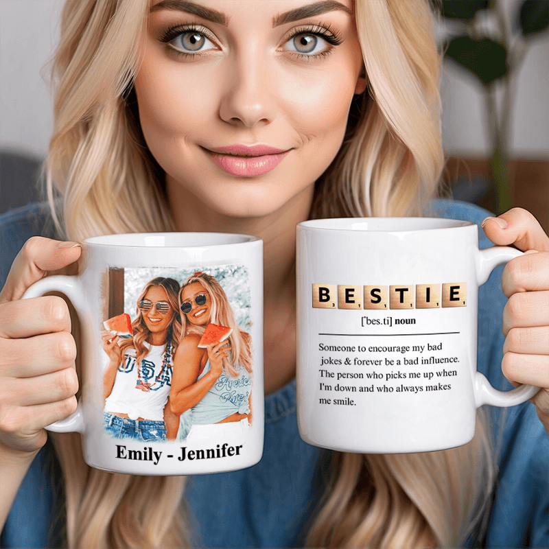 You Always Make Me Smile - Upload Image, Gift For Besties - Personalized Custom Mug - Birthday, Loving, Funny Gift for Besties, Friends - Suzitee Store