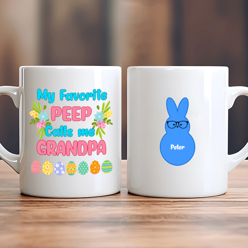 Easter My Favorite Call Me Grandma - Personalized Custom Mug - Gift for Grandma/Nana/Mimi, Mom, Wife, Grandparent - Suzitee Store