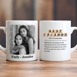 You Always Make Me Smile - Upload Image, Gift For Besties - Personalized Custom Mug - Birthday, Loving, Funny Gift for Besties, Friends