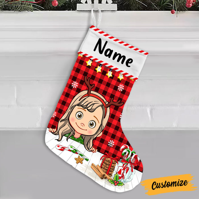 Personalized Christmas Granddaughter, Grandson Stocking Christmas stocking, alternate view 2