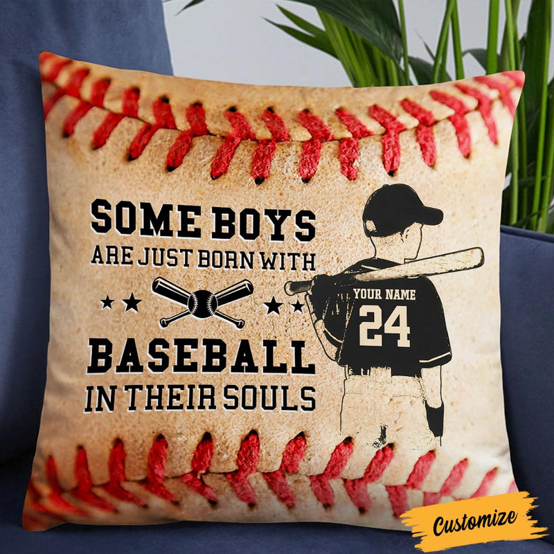 Love Baseball Grandson Pillow personalized pillow, alternate view 3