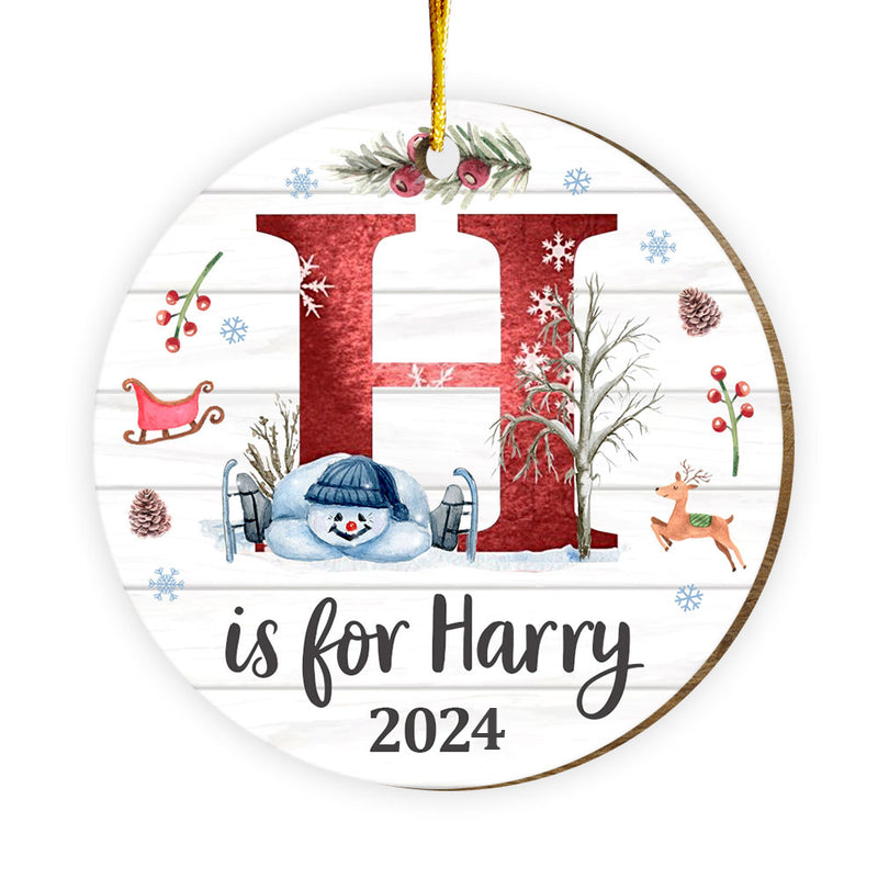 Personalized Name Ornament personalized custom shaped wood ornament, alternate view 5