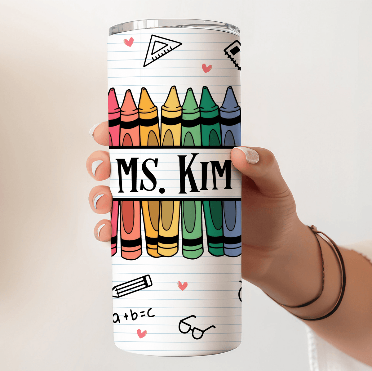 It Takes A Big Heart to Teach Little Minds - Personalized Custom 20oz Skinny Tumbler Cup - Personalized Custom Youth T Shirt - Back To School/ First Day Of School, Loving, Funny Gift for Teacher, Kindergarten, Preschool, Pre K, Paraprofessional - Suzitee Store