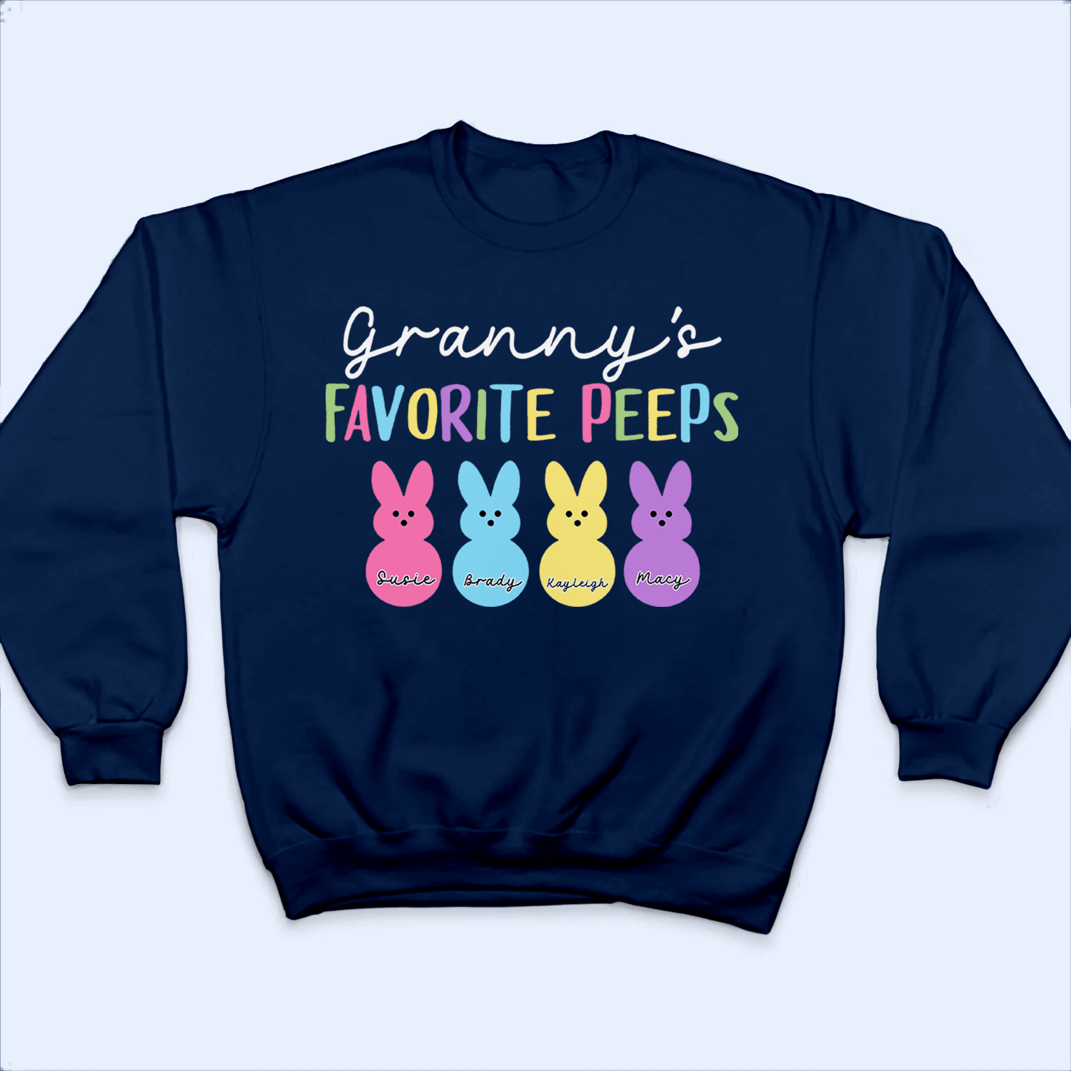 Grandma's Favorite Bunny Easter Bunnies - Personalized Custom T Shirt - Easter, Birthday, Loving, Funny Gift for Grandma/Nana/Mimi, Mom, Wife, Grandparent - Suzitee Store