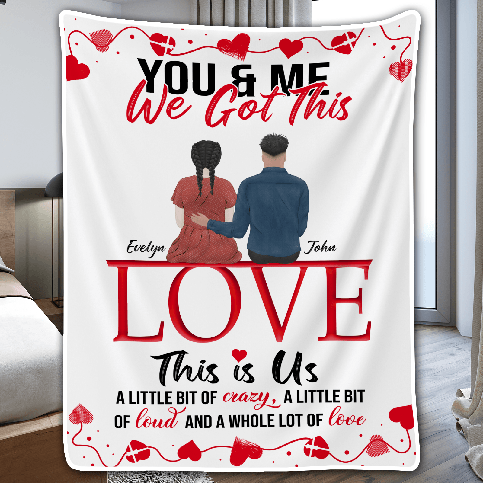 You And Me We Got This - Personalized Custom Blanket - Valentine Gift For Couples, Husband/Wife, Her/Him - Suzitee Store