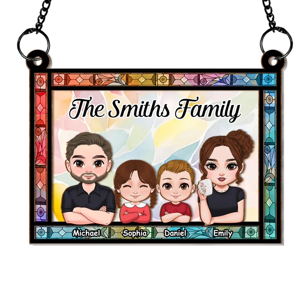 Personalized Family Member - Personalized Window Hanging Suncatcher Ornament - Gift For Family Members 1