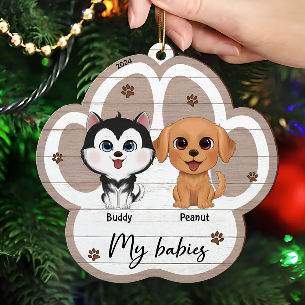 Merry Christmas Pet Lover - Personalized Wood Ornament - Christmas Gift for Dog Lovers, Cat Lovers, Pet Lovers