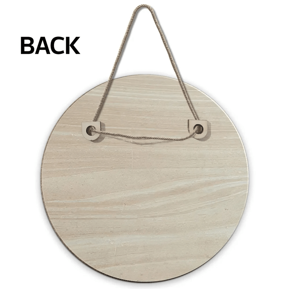 Poolside Paradise Couple Sitting personalized round wood sign, alternate view 9