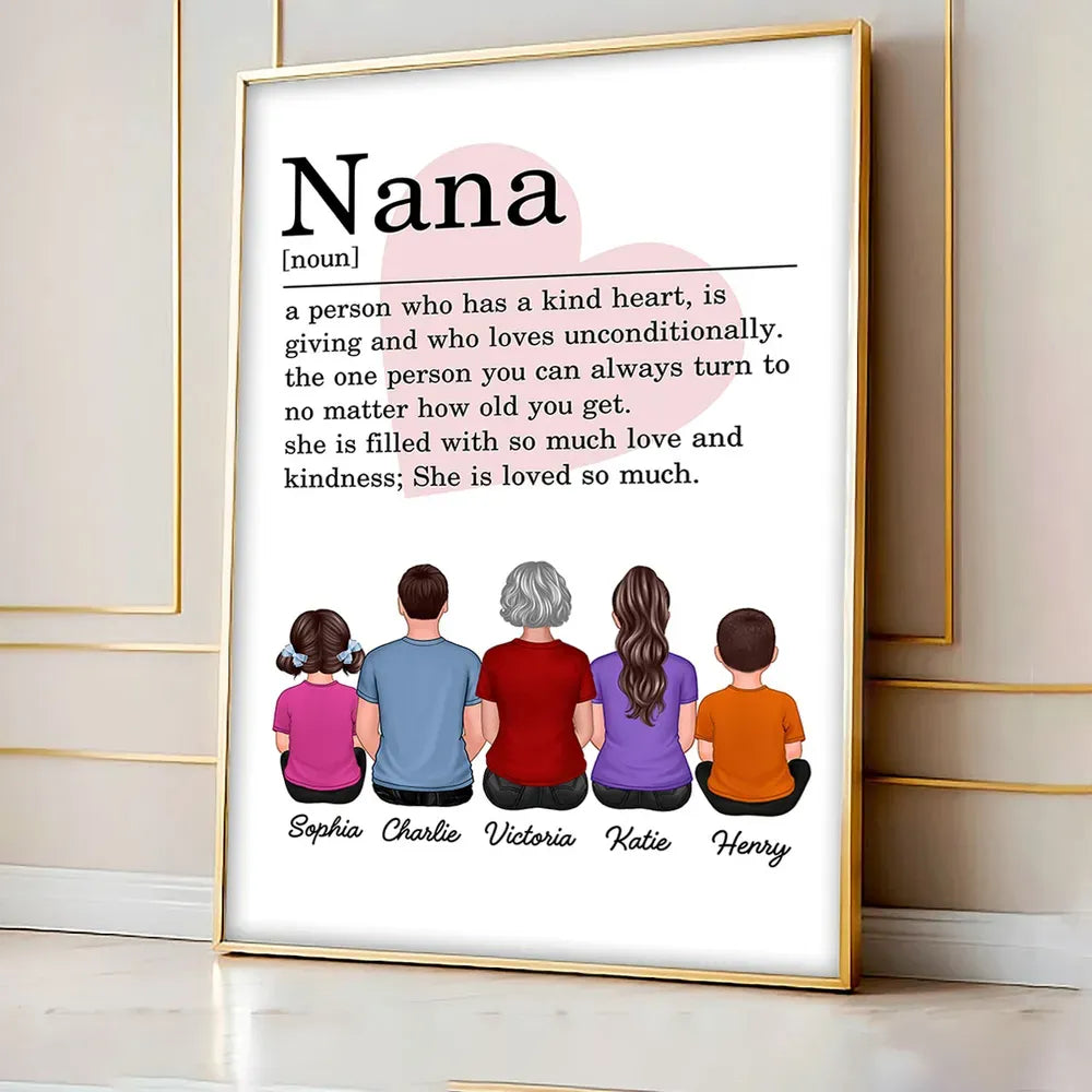 A Person Who Has A Kind Heart - Personalized Vertical Canvas Prints - Gift For Grandma/Nana/Mimi, Mom, Wife, Grandparent