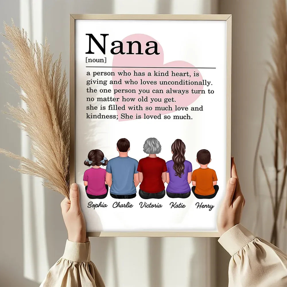 A Person Who Has A Kind Heart - Personalized Vertical Canvas Prints - Gift For Grandma/Nana/Mimi, Mom, Wife, Grandparent