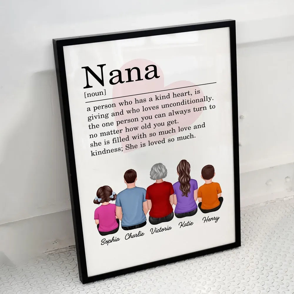 A Person Who Has A Kind Heart - Personalized Vertical Canvas Prints - Gift For Grandma/Nana/Mimi, Mom, Wife, Grandparent