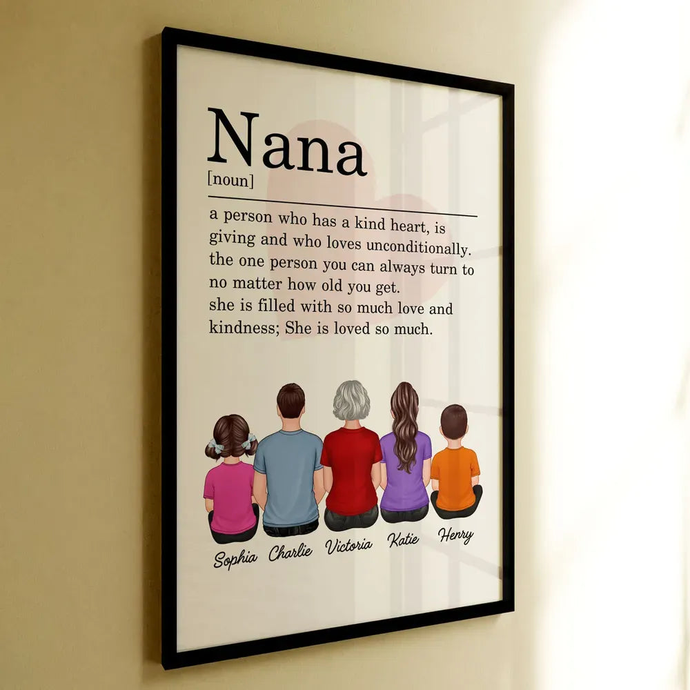 A Person Who Has A Kind Heart - Personalized Vertical Canvas Prints - Gift For Grandma/Nana/Mimi, Mom, Wife, Grandparent