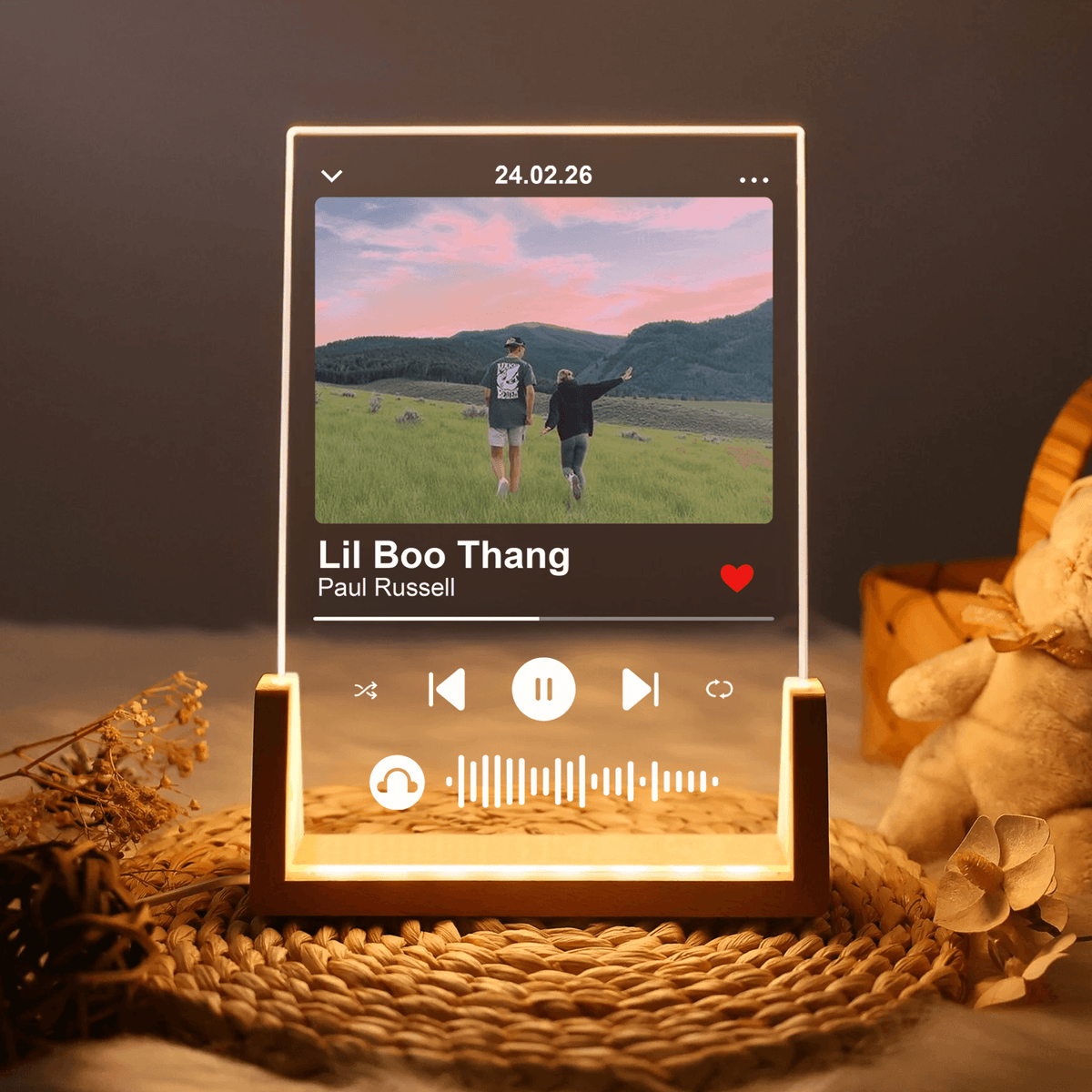 Music Plaque with Photo | Personalized Gift For Couple, Boyfriend, Girlfriend, Her/Him, Husband/Wife, Anniversary, Valentine | Custom Bedroom Decor