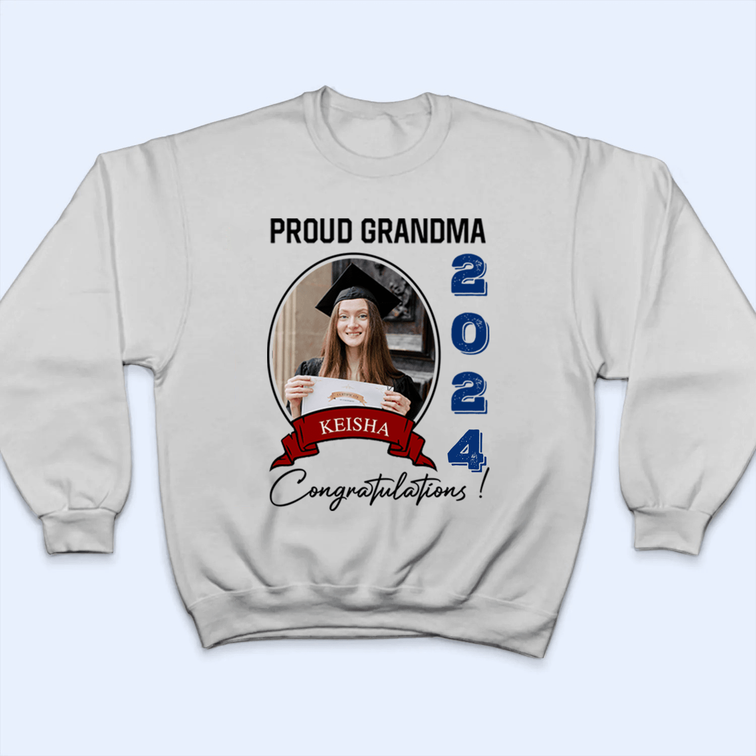 Custom Photo Congratulations, Graduate 2024 - Personalized Custom T Shirt - Birthday, Loving, Funny Gift for Grandma/Nana/Mimi, Mom, Wife, Grandparent - Suzitee Store