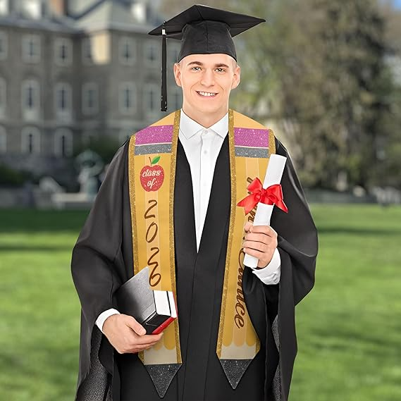 Personalized Pencil Stole Graduation stoles sash, alternate view 3
