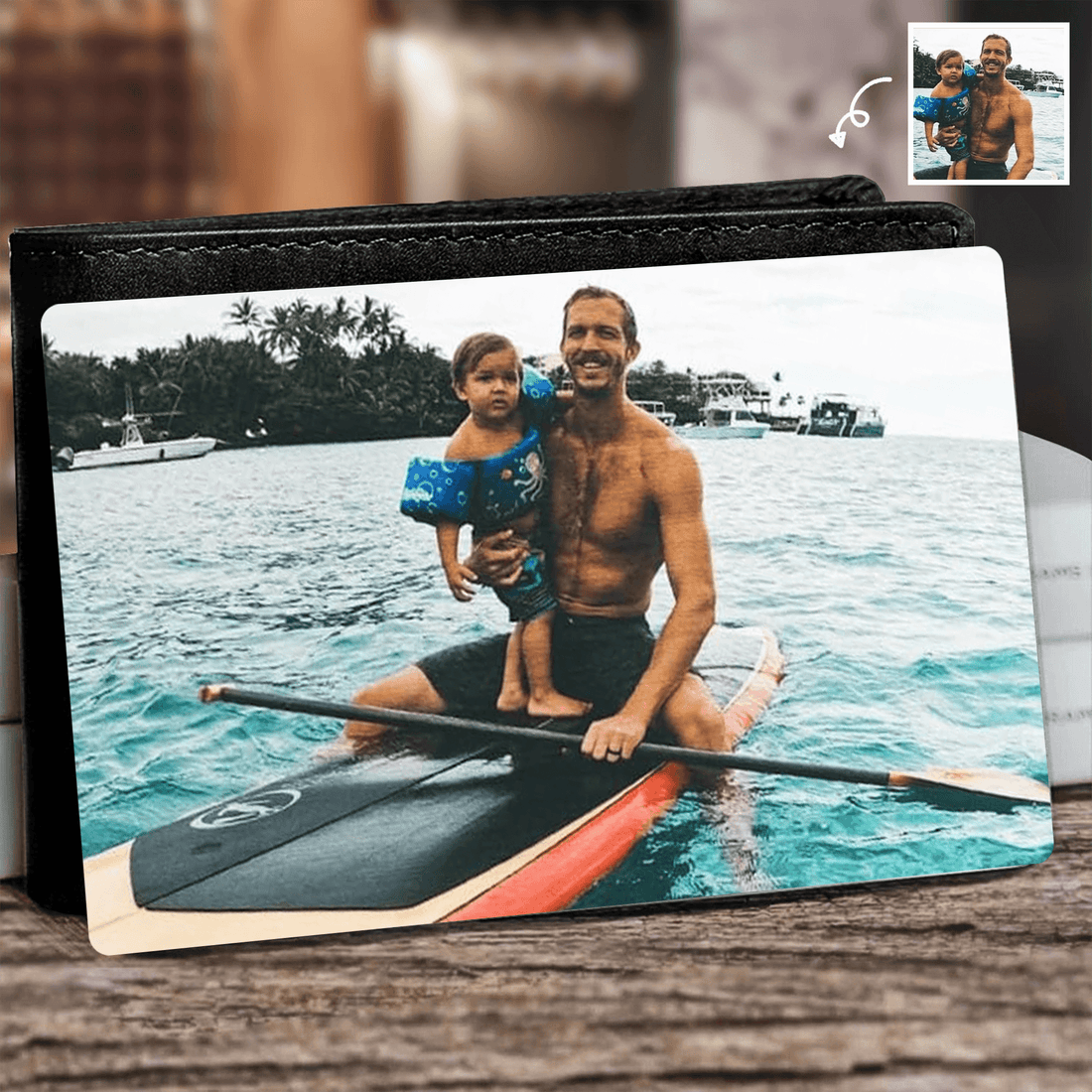 Custom Photo Wallet Insert Card personalized wallet card, alternate view 4