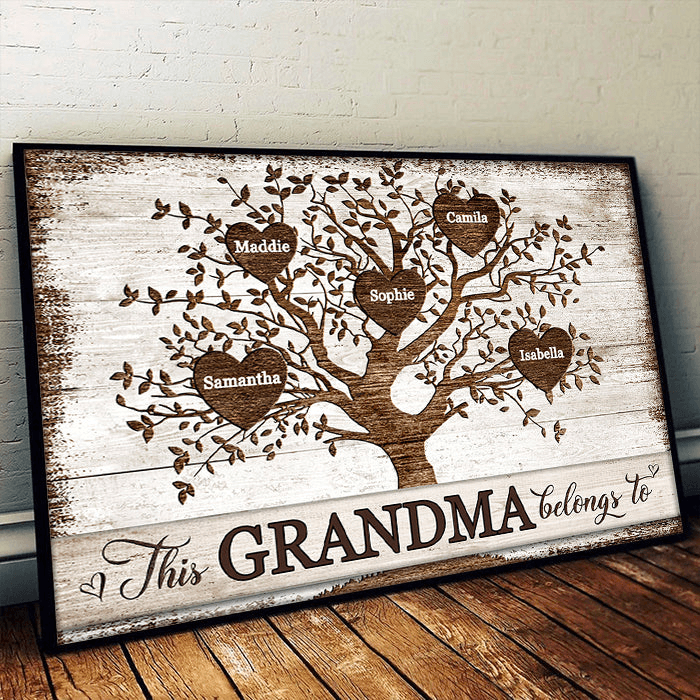This Grammy Belongs To - Personalized Family Gift For Grandma, Grandpa, Grandparent | Poster/Canvas Prints