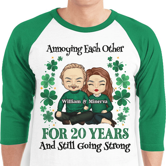 Personalized Annoying Each Other For Years And Still Going Strong raglan, alternate view 2