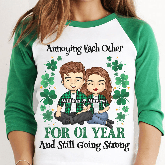 Personalized Annoying Each Other For Years And Still Going Strong raglan, alternate view 3